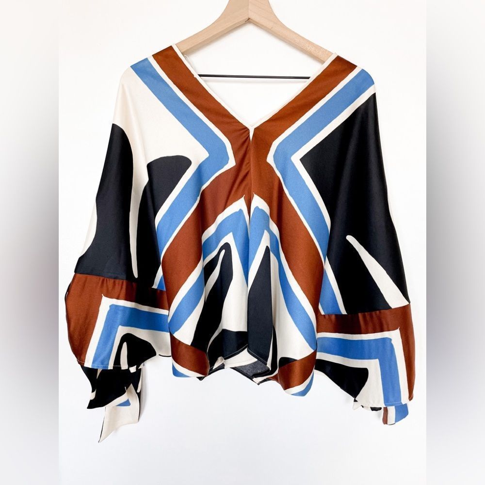 ZARA NEW WOMAN PRINTED BLOUSE ECRU XS Ref 7807/026/222/015 - Picture 2 of 5